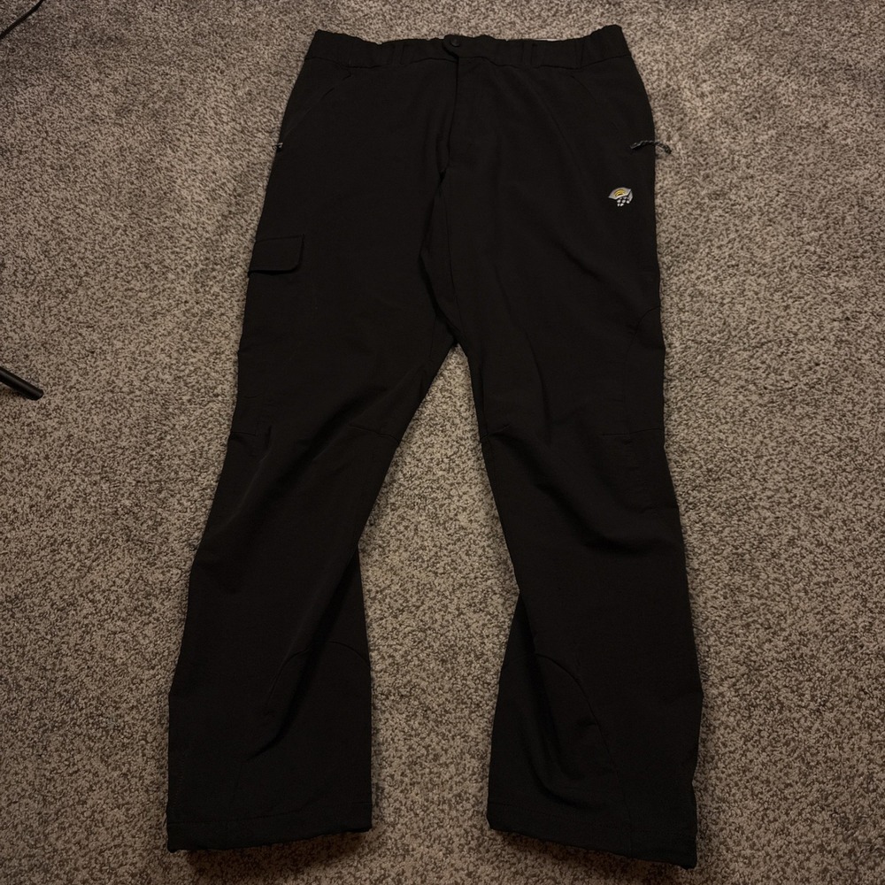 Mountain Hardwear Ski Pants Men's L Black Softshell Hiking Climbing Technical